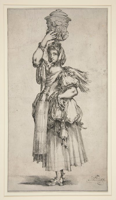 Havearbejde i en vase af Jacques Bellange
