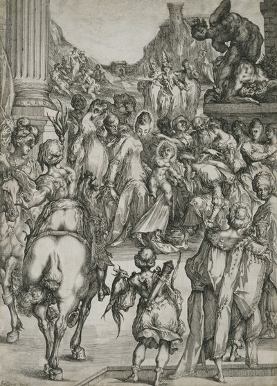 Tilbedelsen af de hellige tre konger af Jacques Bellange