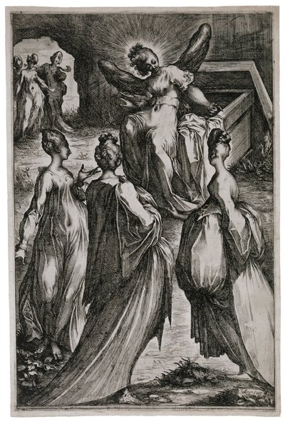 De hellige kvinder ved graven, 1613-16 (radering og gravering) af Jacques Bellange