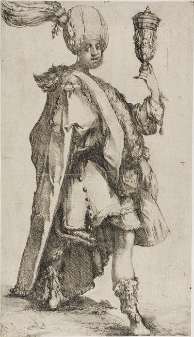 De tre vise mænd: Balthasar, kongen af Saba af Jacques Bellange