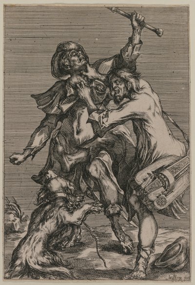 To tiggere kæmper af Jacques Bellange