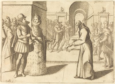 En Capucio, der bringer tak til kongen af Bayern af Jacques Callot