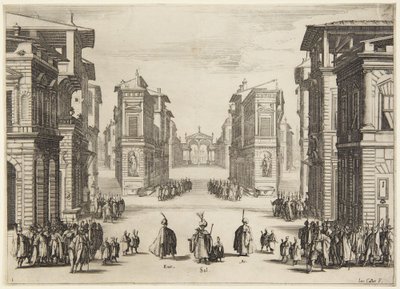 Akt 1, fra serien Soliman af Jacques Callot