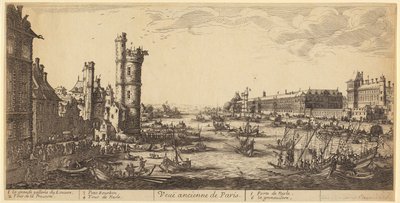 Udsigt over Louvre, blad 1 fra serien «De to store udsigter over Paris» af Jacques Callot