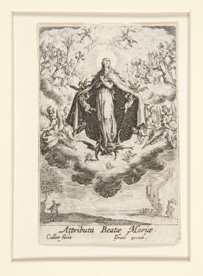 Jomfruens tilskrivninger, nr. 14 fra Jomfruens liv af Jacques Callot