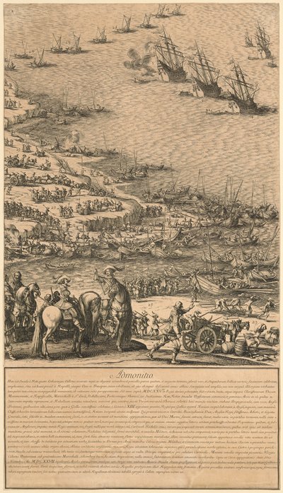 Detalje fra »Belejringen af citadellet i St. Martin på Île de Ré« af Jacques Callot