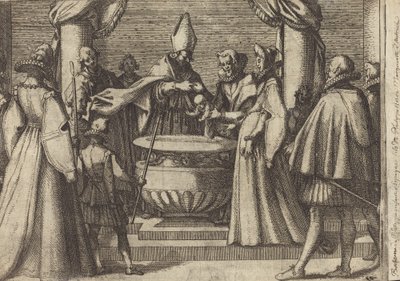 Dåb af Prinsen af Spanien [verso] af Jacques Callot