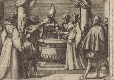 Dåben af prinsen af Spanien [verso] af Jacques Callot