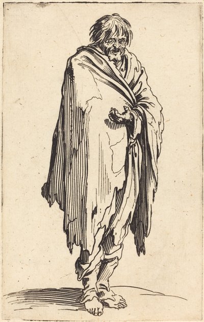 Tigger med bare hoved og fødder, c.1622 af Jacques Callot