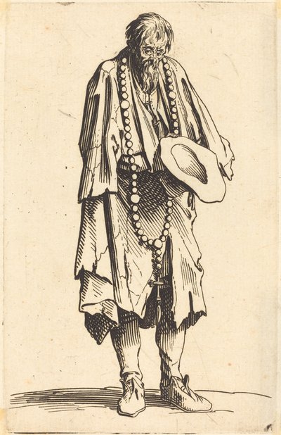 Tigger med rosenkrans af Jacques Callot