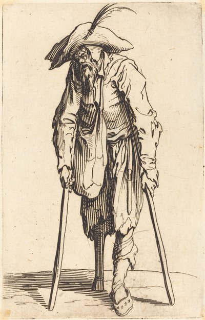 Tigger med træben, ca. 1622. af Jacques Callot