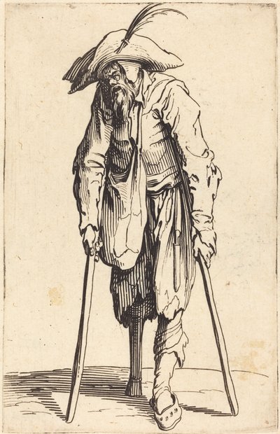Begger med træben, c.1622 af Jacques Callot