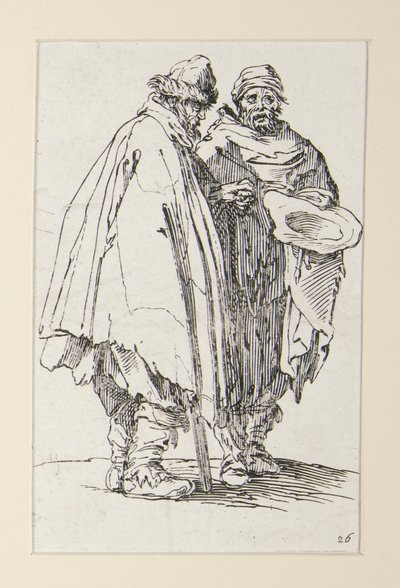 Blind mand og hans ledsager, fra The Beggars (L af Jacques Callot