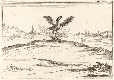 Brændende Phoenix, 1628. af Jacques Callot