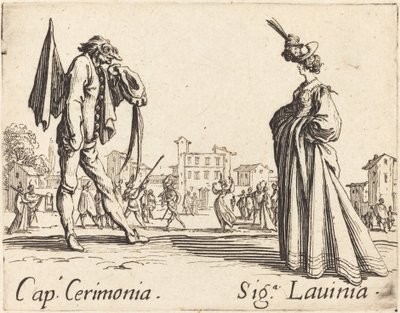 Kasket. Cerimonia og Siga. Lavinia, ca. 1622. af Jacques Callot