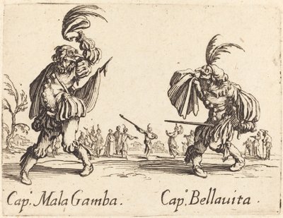 Cap. Mala Gamba og Cap. Bellavita af Jacques Callot