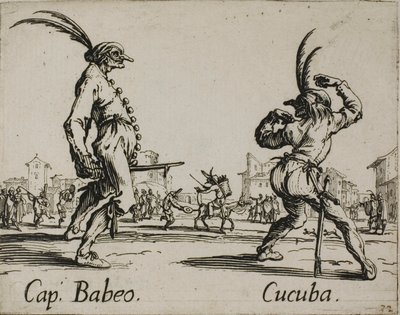 Kaptajn Babeo - Cucuba, plade 16 fra Balli di Sfessania af Jacques Callot