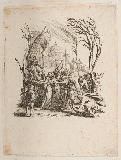 Kristus udleveret til jøderne, nej. 4 af 11 fra La Petite Passion af Jacques Callot