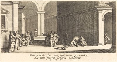 Kristus vasker apostlenes fødder af Jacques Callot