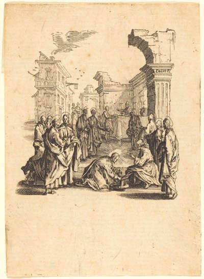 Kristus vasker apostlenes fødder af Jacques Callot