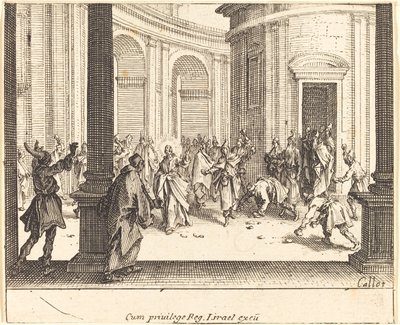 Kristus og kvinden taget i utroskab af Jacques Callot