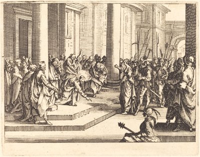 Kristus og kvinden taget i utroskab, 1635. af Jacques Callot
