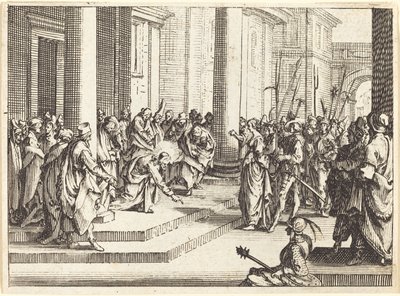 Kristus og kvinden taget i utroskab, 1635. af Jacques Callot