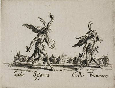 Cicho Sgarra - Collo Francisco, plade 6 fra Balli di Sfessania af Jacques Callot