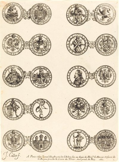Mønter [plade 1] af Jacques Callot