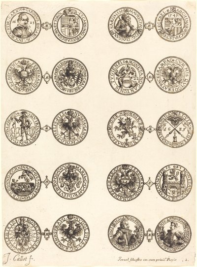 Mønter [plade 2] af Jacques Callot