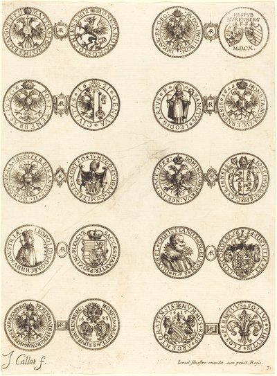 Mønter [plade 3]. af Jacques Callot