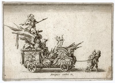 Kamp i en barriere. Gravering En stridsvogn. Meaume 490-503 ... (kobberstik) af Jacques Callot