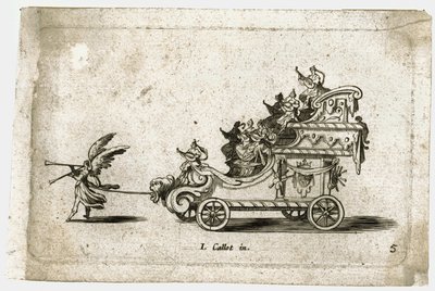 Combat a la barriere: en stridsvogn ... (kobberstik) af Jacques Callot