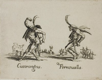 Cucorongna - Pernovalla, plade 2 fra Balli di Sfessania af Jacques Callot