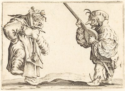 Dansere med lut, ca. 1622. af Jacques Callot