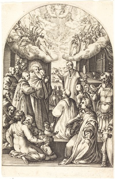 Sankt Benedikts død af Jacques Callot