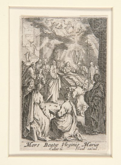 Jomfruens død, nej. 11 fra Jomfruens liv af Jacques Callot