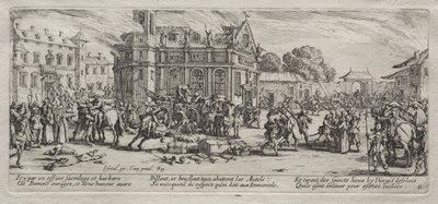 Ødelæggelse af et kloster. af Jacques Callot