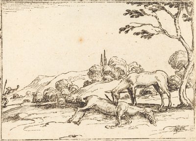 Doe sørger over sit føl. af Jacques Callot