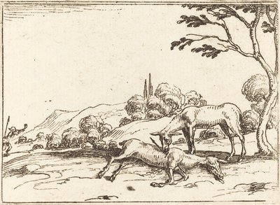 Doe sørger over sit føl af Jacques Callot