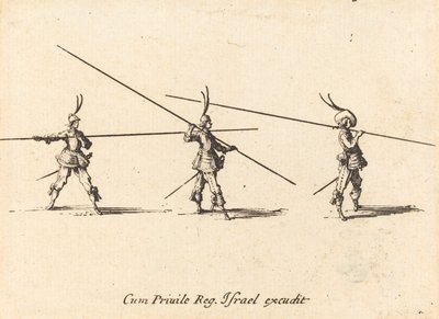 Bor med Tilted Pikes af Jacques Callot