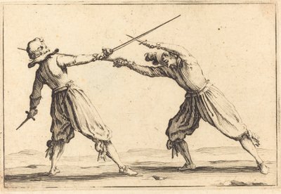 Duel med sværd og dolke af Jacques Callot