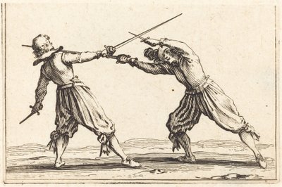 Duel med sværd og dolke af Jacques Callot