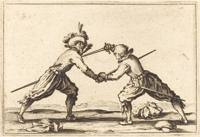 Duel med sværd, ca. 1622. af Jacques Callot