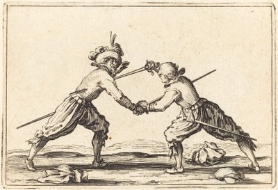Duel med sværd, ca. 1622. af Jacques Callot