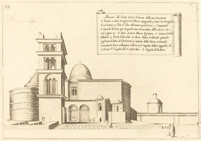 Højde af en kirke af Jacques Callot