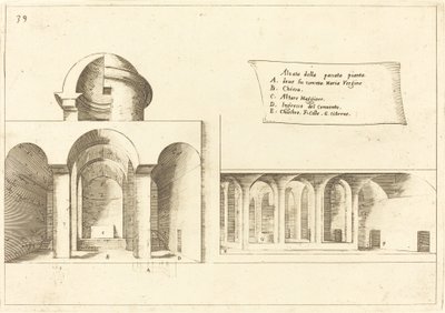 Højde af en kirke af Jacques Callot