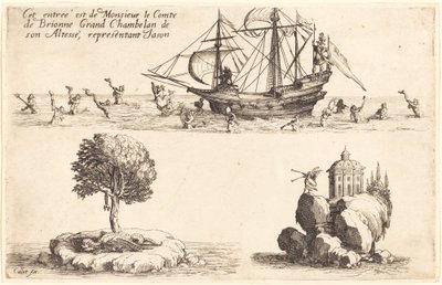 Indtræden af M. le Comte de Brionne, Hans Højhed Storkammerherre, der repræsenterer Jason af Jacques Callot