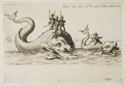 Indtræden af Mm. de Vroncourt, Tyllon og Marimont, fra The Combat at the Barrier af Jacques Callot