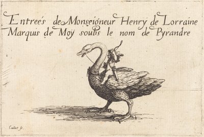 Indtræden af Monseigneur Henry de Lorraine, Marquis de Moy, under navnet Pirandre af Jacques Callot